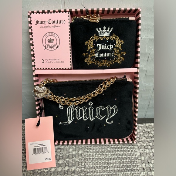 Juicy Couture 2Piece Heritage Pouch Set - Picture 1 of 5